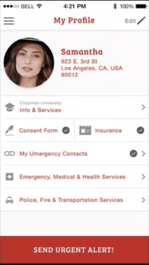 Umergency Safety App Screen Shot